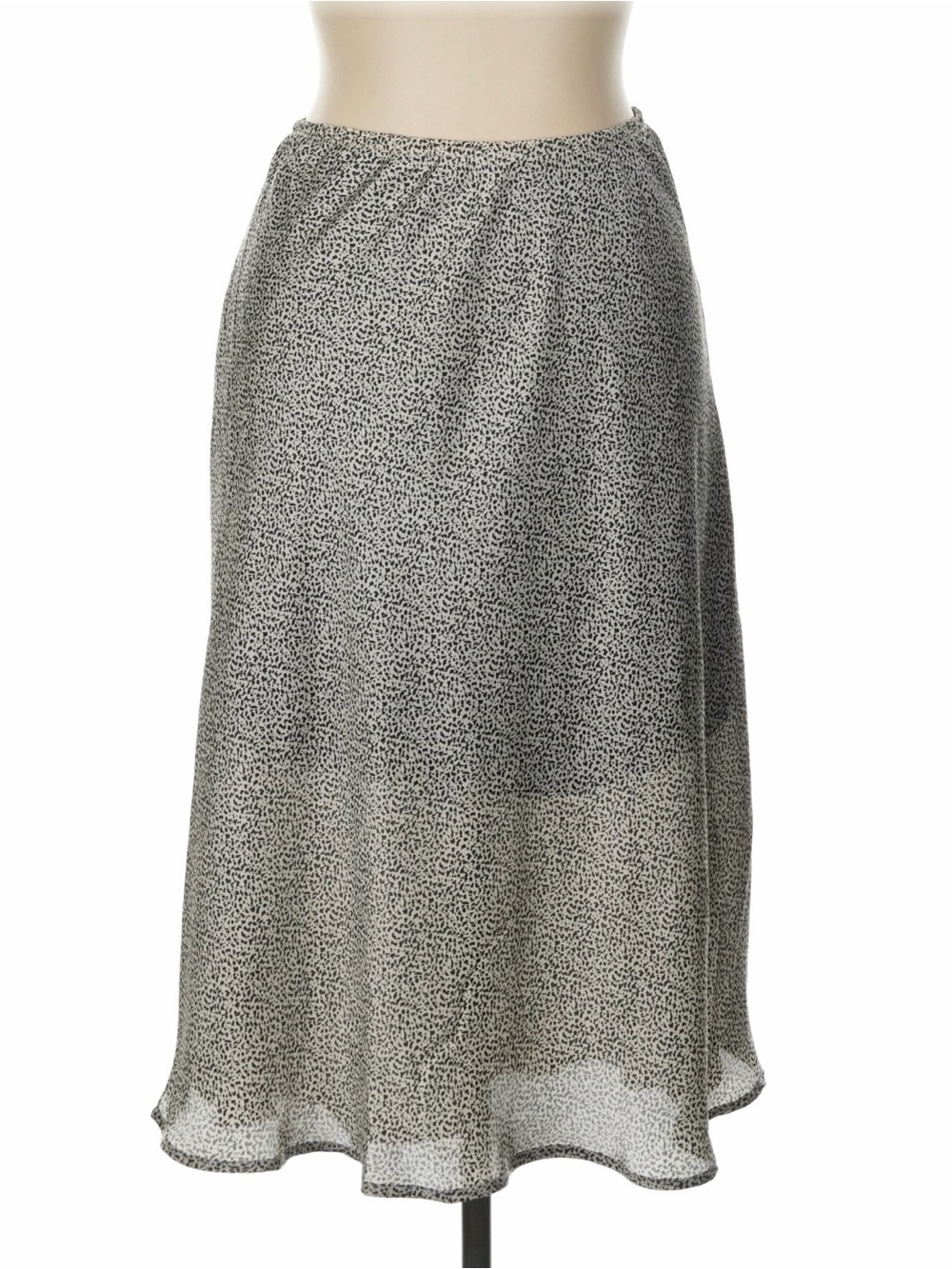 Women’s Black and Gray Printed Midi Skirt